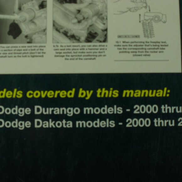 Haynes Dodge Durango & Dakota Pickups Repair Manual - Picture 13 of 16